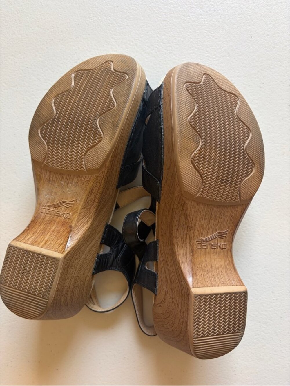 DANSKO Season Platform Adjustable Comfort Sandals Black Leather EU 40 US 9.5-10 - Picture 8 of 9